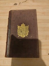 Livre ancien cuir XIXe Cuvier Éloges historiques reliure armoriée.