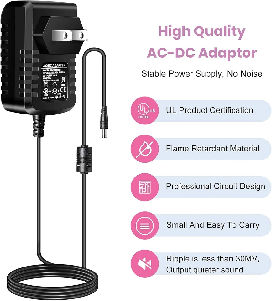 Гитарный источник питания переменного тока настенное зарядное устройство адаптер 9V DC 1A 1000mA 9V1A 1TO8 адаптер  - Изображение 3 из 4