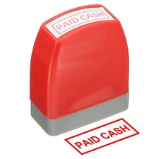 Paid Cash Notice Stamp, Office Stamp Pre Inked Stamp, Red