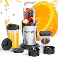 TENKER 900W Personal Blender with 2 Cups Nutrient Extractor Blender Sliver New