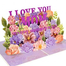 3D Pop Up Mothers Day Card for Mom   Beautiful Floral Happy Mother  s Day Gift...