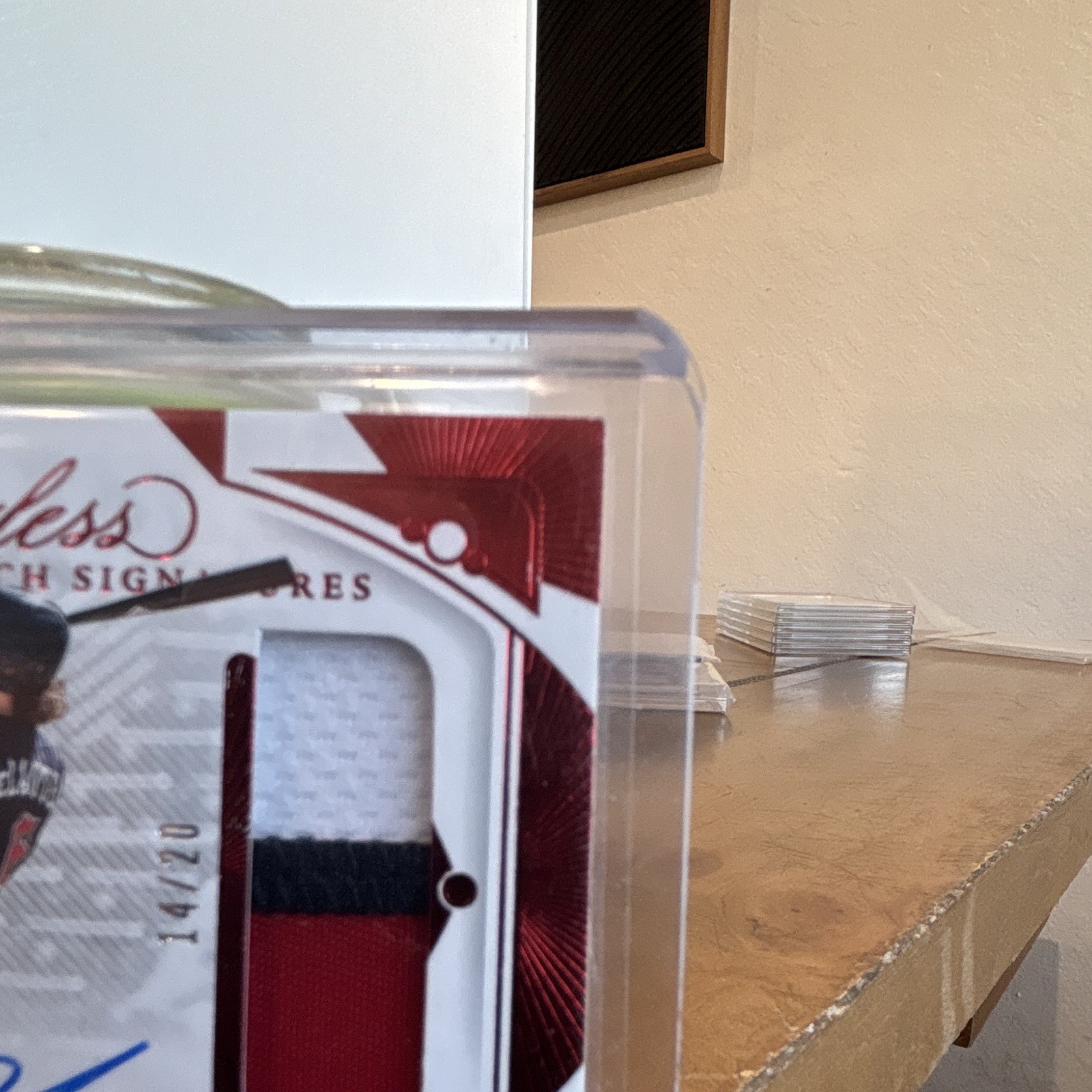 Panini 2024 Flawless Chase DeLauter Guardians RC Auto Patch PSS-CD Ruby /20 view 2