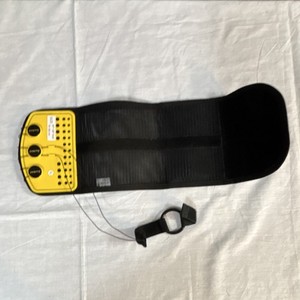 BEXMAX Electronic Toning Belt Black Yellow 30-35 Inch Ab Muscles Mesh Plastic