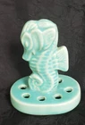 Shawnee Pottery Seahorse Flower Frog Insert Aqua Green Turquoise Vintage