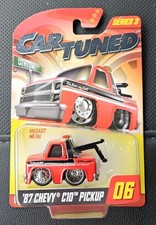Car Tuned Series 3 ‘87 Chevy C10 Tow Truck #06 Diecast 1:64 Custom Red Pickup