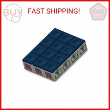 Silver Cup Billiard/Pool Cue Chalk Box, Blue, 12 Cubes