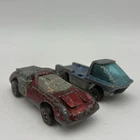 Vtg LOT of 2 Mattel Hot Wheels Red Line DAMAGED Noodle Head Tow Truck 1969 1970