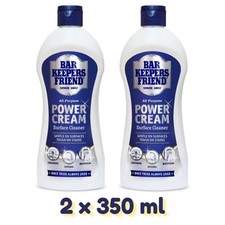 2 X BAR KEEPERS FRIEND ALL PURPOSE POWER CREAM CLEANER FOR STAIN REMOVER 350ML 17.13 per litre