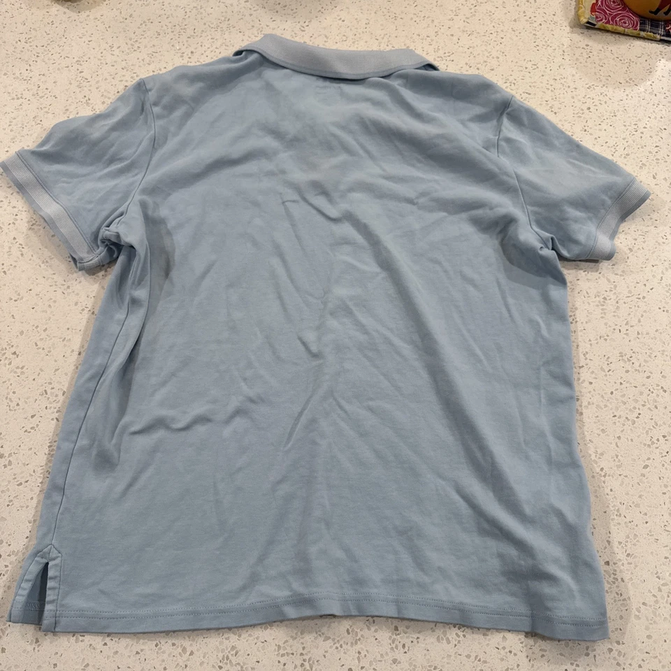 Polo masculina Apt 9 Premier Flex azul claro tamanho G - Imagem 3 de 3