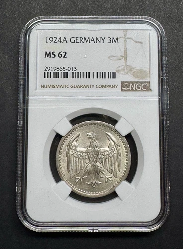 1924A Germany Silver 3M NGC MS62