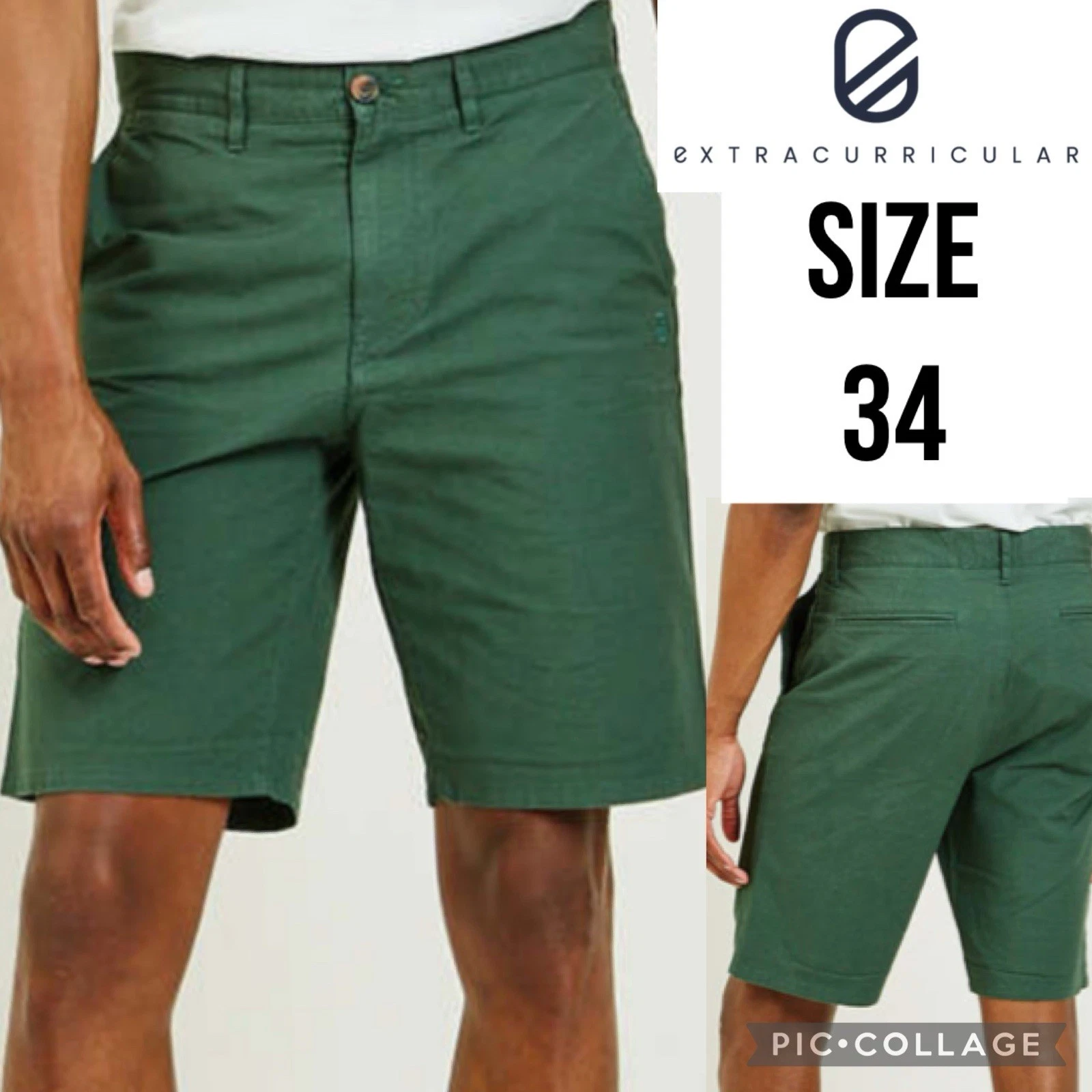 Extracurricular Men’s Shorts Golf Green Summit Rip Stop Stretch 10” Inseam Sz 34