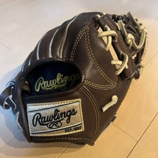 Rawlings PRO EXCEL Softball Handschuh Leder mit Aufbewahrungstasche - Braun