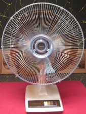 Ventilador oscilante antiguo Lasko 16" con 3 velocidades, marrón
