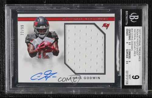 2017 Panini National Treasures /99 Chris Godwin #RMS-CG BGS 9 MINT Auto RC