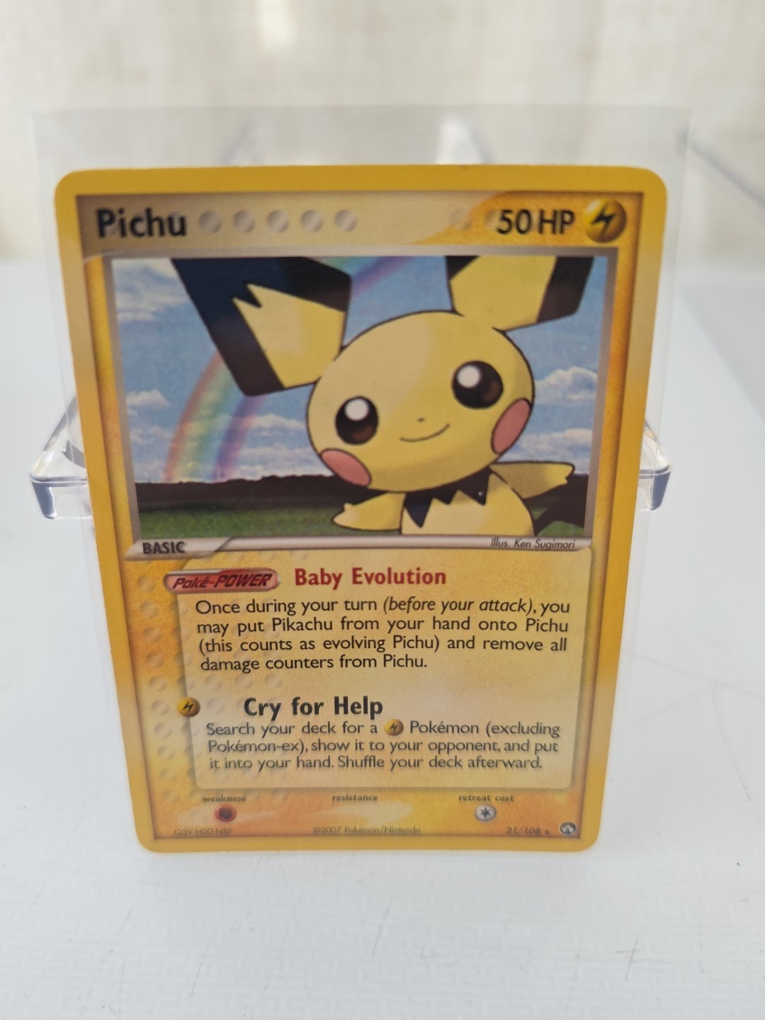 Pichu – Power Keepers #21/108 – Rare – LP – English – 2007