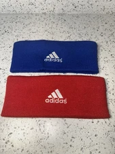 Adidas Mens Ear Warmer Head Band Blue Red Pair Of 2