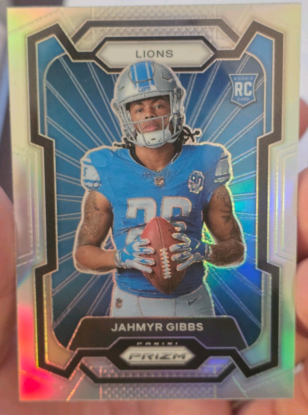 2023 Panini Prizm - Rookie Variation Jahmyr Gibbs #313 Silver Prizm (RC)