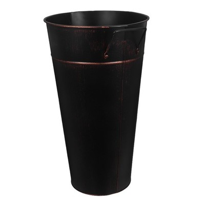 Metal Firewood Bucket With Handle Fireplace Log Carrier Outdoor Indoor Use