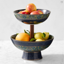 Morris Co. x Williams Sonoma Cotswold Two Tier Fruit Bowl Floral Tableware