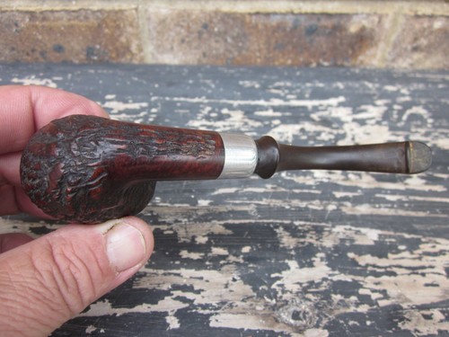 Vintage Dr. Grabow Omega Carved Bent Billiard Tobacco Smoking Pipe Briar Wood - Imagen 6 de 8