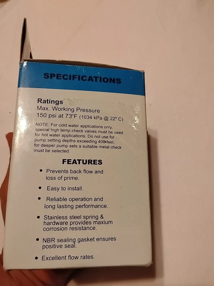 Boshart Industries 17PCV-200 2 in. Lead Free PVC Check Valve 150 Psi At 73°F - Image 4 of 4