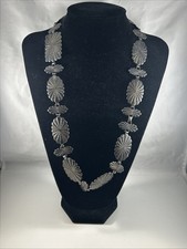 Vintage Navajo Bell Trading Post Sterling Silver Concho Belt 28 Inch