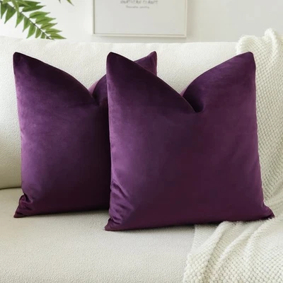 Samt Kissenbezug Kissenhülle Sofakissen Dekokissen Kissenbezüge für Sofa Wohn... - Bild 1 von 4