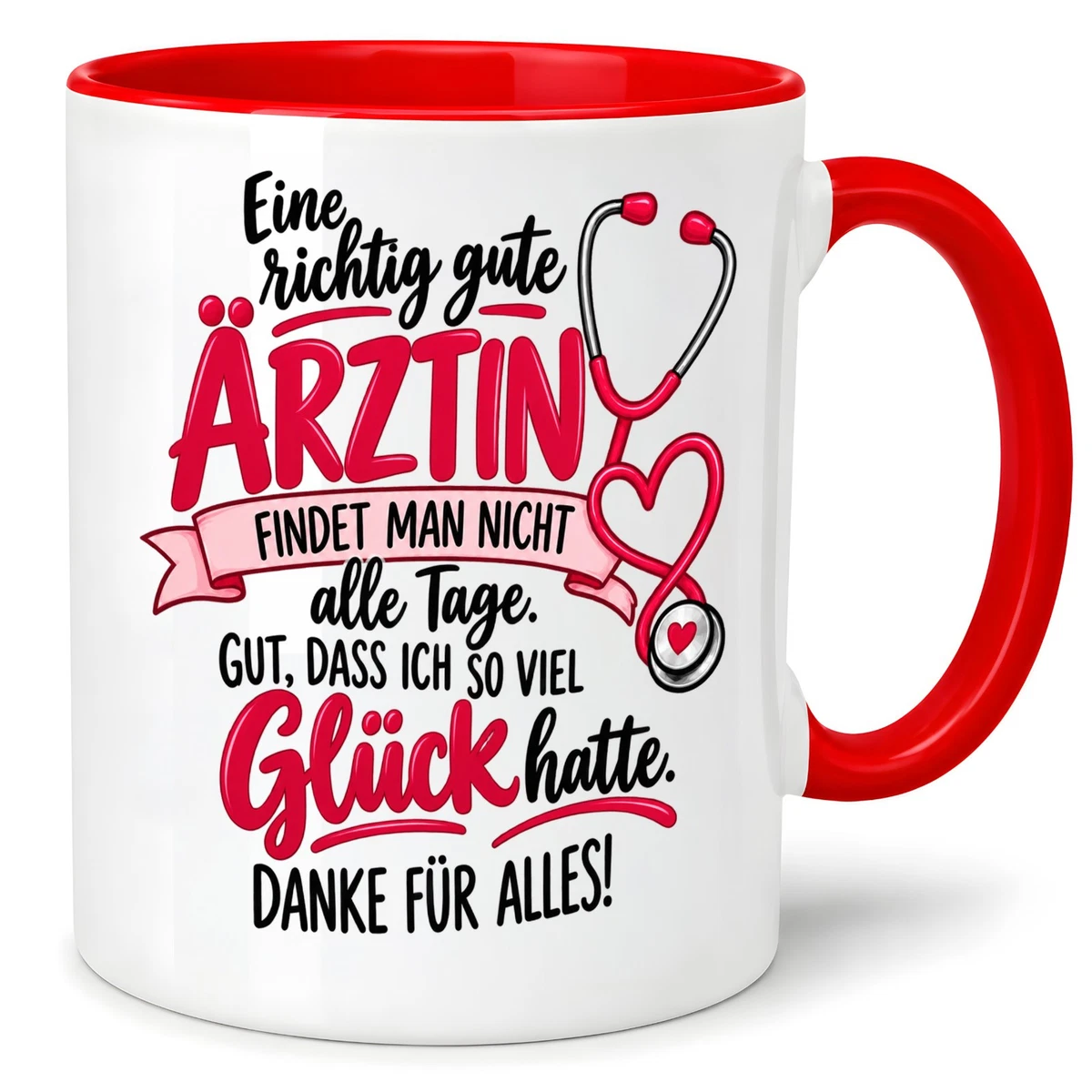 Herzbotschaft Tasse Ärztin Danke Geschenk Medizin 330 ml