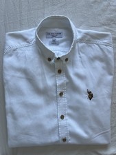 U.S. Polo Assn. Herren Hemd, Gr  e M, Slim Fit Wei , 100 Baumwolle