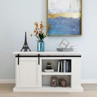 Sliding Door Kit Mini 122 cm Black Powder-Coated Carbon Steel Cabinet Set Smooth