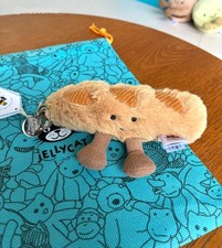 Jellycat Amuseables Baguette Bag Charm Keychain  New with Tags with Dust Bags