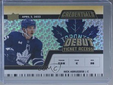 2022 Credentials Debut Ticket Access Horizontal Gold 5/5 Nicholas Abruzzese 0nr3