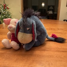 Walt Disney Stuffed Piglet  Eeyore - Winnie The Pooh Collection