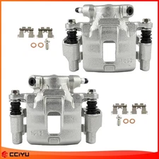 Pair Front Disc Brake Calipers w/Bracket For 1989-92 Chevrolet Tracker L4 1.6L