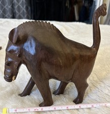 Hand Carved Vintage Warthog Boar Figurine
