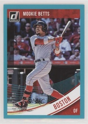 2018 Panini Donruss Teal Border 86/199 Mookie Betts (Red Sleeves/Socks) #191 0o0