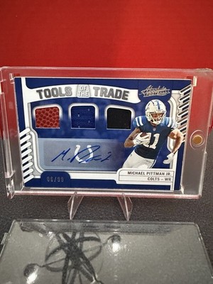 2022 Panini Absolute - Michael Pittman Jr. Tools of the trade card,triple patch.