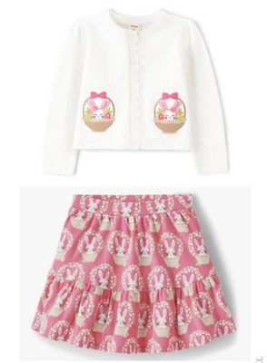Gymboree Girl Size 12 Easter Basket White Cardigan Skirt Spring Celebration New