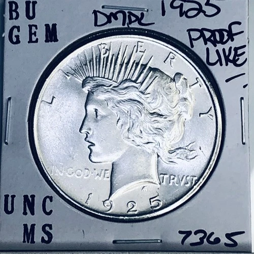 1925 P BU GEM PEACE SILVER DOLLAR UNC MS+++ U.S. MINT RARE COIN 7365