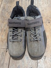 Gents MTB shoes Size 43 Grey Suede Uppers. Good Winter Shoes With Reflectors