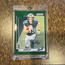 2024 Panini Zenith Will Shipley Green Rookie Auto 2 Minute Drill Eagles RC #198