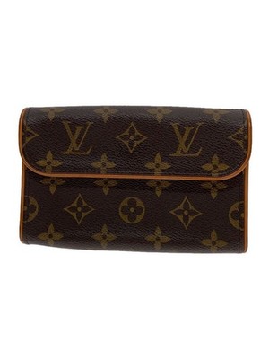 LOUIS VUITTON Waist Bag Pochette Florantine Monogram Canvas BRW PVC Used
