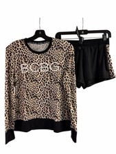 NWT BCBG BCBGeneration Animal Print Pajama Short Set Super Soft Size M