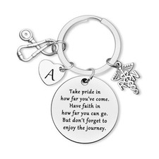 Registered Nurse Graduation Gifts Initial Letter Keychain Nursing Student A