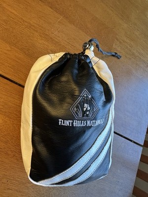 NEW AM&E Embroidered Valuables Pouch FLINT HILLS NATIONAL GOLF CLUB Navy Blue