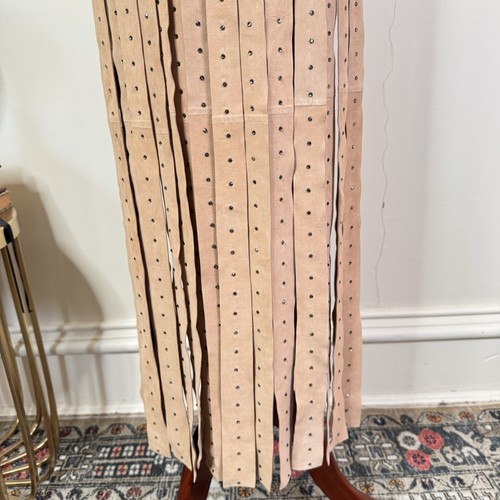 Top passerella Valentino scamosciato borchiato frange nuovo con etichette da collezione raro blush balletcore XS - Foto 7 di 16