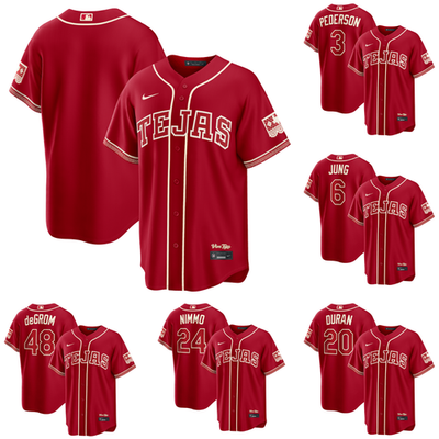 #ad HOT JERSEY Texas Rangers 2026 City Connect TEJAS Red Baseball Jersey All Size $28.99