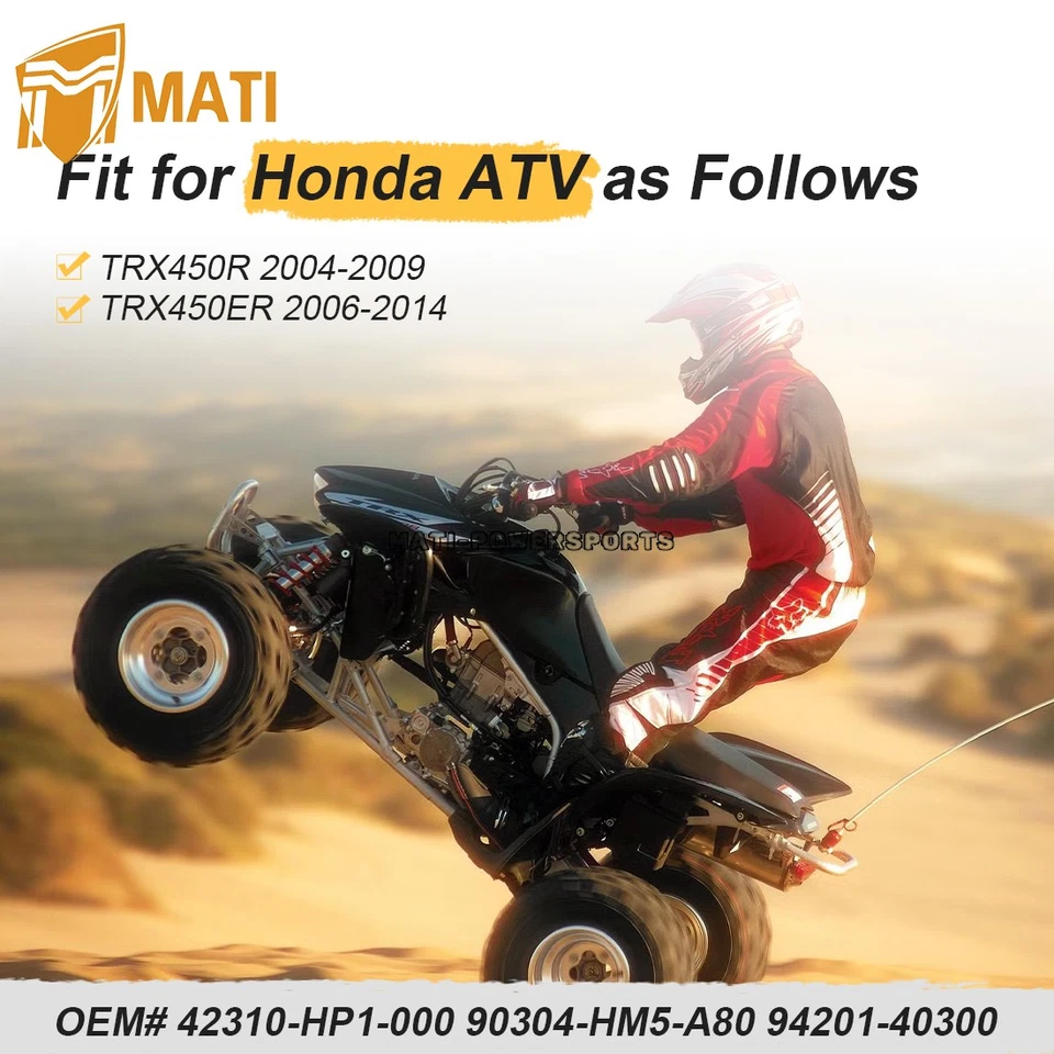 Eixo de roda traseira com porcas para Honda TRX450R TRX450ER 2004-2014 42310-Hp1-000 - Imagem 2 de 4