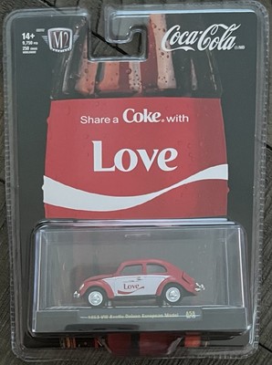 M2 Machines Share A Coke With Love  53 VW Beetle Deluxe European Model A58 25-13