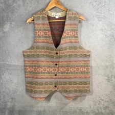Vintage Orvis Tapestry Vest Mens XL Southwestern Aztec Made in USA Western